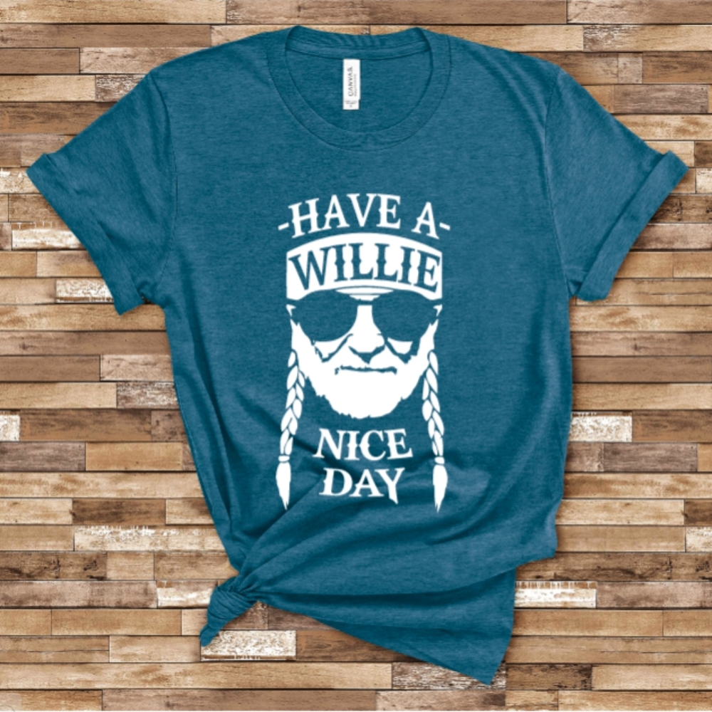 Boutique Unisex Willie Nelson Country Music Tshirt